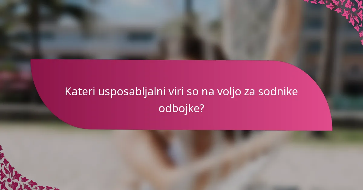 Kateri usposabljalni viri so na voljo za sodnike odbojke?